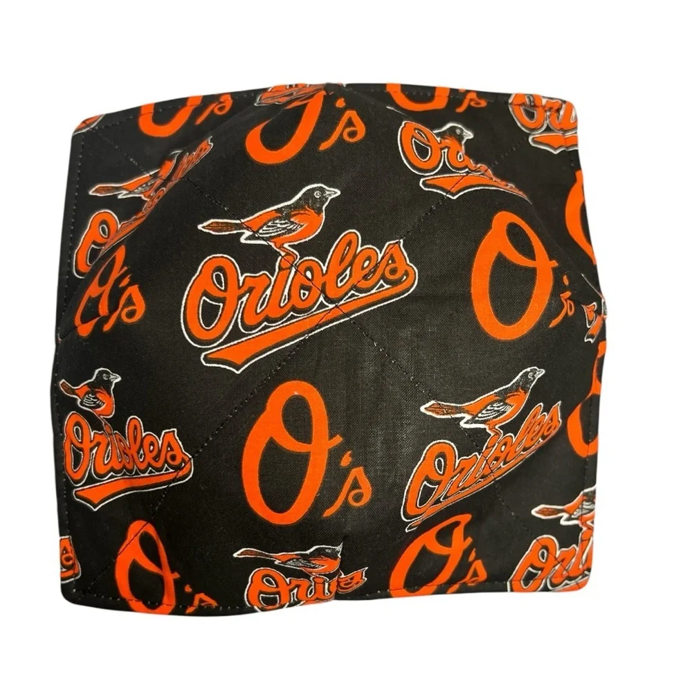 Hand Crafted Bowl Cozy Bowl Holder Microwavable  Black Orange Baltimore Orioles